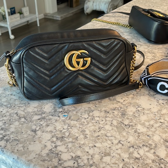 Gucci Handbags - Gucci GG Marmont crossbody small matelassé Small size: 9.5"W x 5"H x 3"D